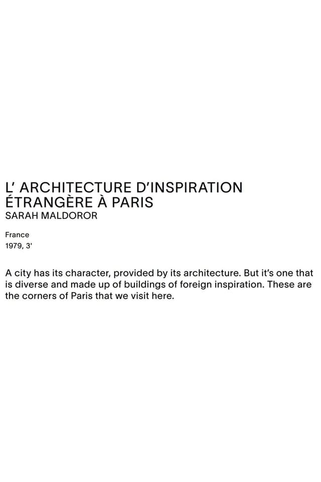 Foreign-Inspired Architecture in Paris